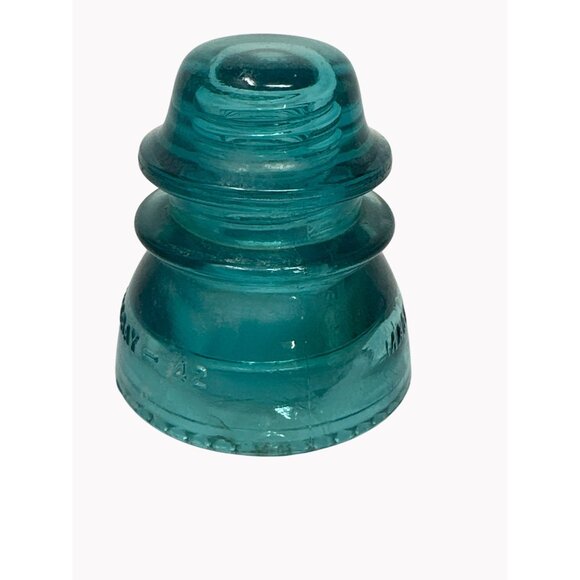Hemingray 42 Aqua Glass Insulator Vintage Made in USA Power Pole Collectible - Picture 1 of 7